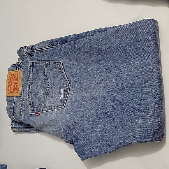 Vintage Men's Levi 514 Jeans | Distressed Blue Stone Washed| Size 34 W 32 L - Picture 12 of 12